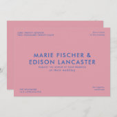 Moderne Minimalistische, schlichte Hochzeit mit Ch Einladung (Vorne/Hinten)