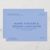 Moderne Minimalistische, schlichte Hochzeit mit Ch Einladung (Vorne/Hinten)