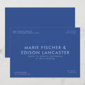 Moderne Minimalistische, schlichte Hochzeit mit Ch Einladung (Vorne/Hinten)