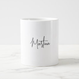 Moderne Minimalistische Schlichte Kalligraphie Wei Jumbo-Tasse