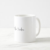 Moderne Minimalistische Schlichte Kreativkalligrap Kaffeetasse (VorderseiteRechts)