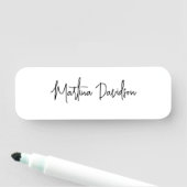 Moderne Minimalistische Schlichte Kreativkalligrap Namensschild (Beispiel)