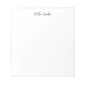 Moderne Minimalistische Schlichte Kreativkalligrap Notizblock (Vorderseite)