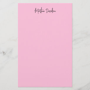 Moderne minimalistische schlichte rosa kreative Ka Briefpapier
