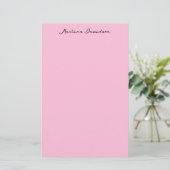 Moderne Minimalistische Schlichte rosa Kreativkall Briefpapier (Stehend Vorderseite)