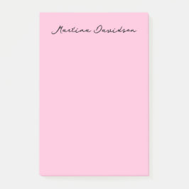 Moderne Minimalistische Schlichte rosa Kreativkall Post-it Klebezettel