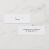 Moderne Minimalistische Schlichte Slim Business Ca Mini Visitenkarte (Vorne/Hinten)