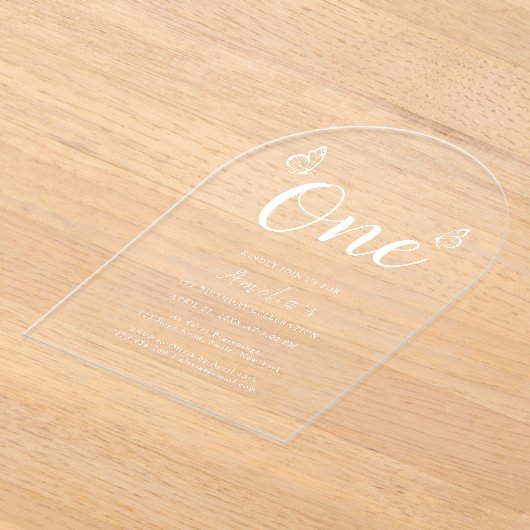 Moderne Minimalistische Schmetterlinge Script 1. G Acryleinladungen (Ablage )