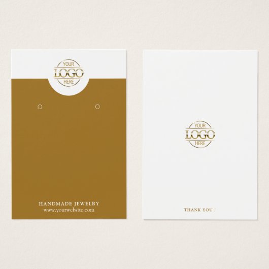 Moderne Minimalistische Schmuckkarte (Vorne & Hinten)