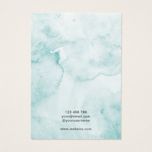 Moderne Minimalistische Schmuckkarte (Rückseite)