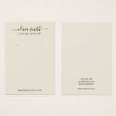 Moderne Minimalistische Schmuckkarte (Vorne & Hinten)