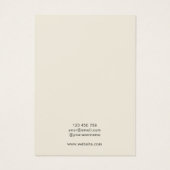 Moderne Minimalistische Schmuckkarte (Rückseite)
