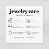 Moderne Minimalistische Schmuckpflege Danke Busine Begleitkarte (Vorderseite)