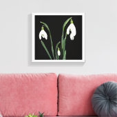 Moderne, minimalistische Schneefall-Blume Leinwanddruck (Insitu (Wohnzimmer))