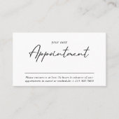 Moderne Minimalistische Schrift Beruflich Terminkarte (Vorderseite)