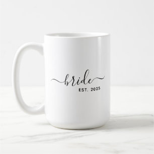 moderne minimalistische Schrift Braut Kaffeetasse