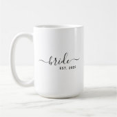 moderne minimalistische Schrift Bride Kaffeetasse (Links)
