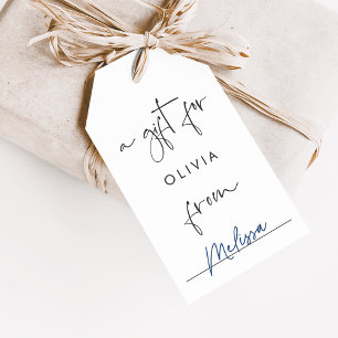 Moderne minimalistische Schrift Display Dusche Geschenkanhänger