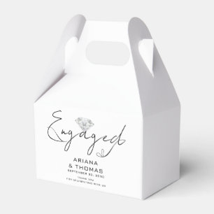 Moderne Minimalistische Schrift Engagement Party Geschenkschachtel