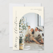 Moderne Minimalistische Schrift Frohe Weihnachten  (Vorderseite)