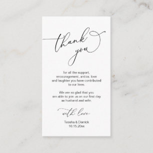Moderne Minimalistische Schrift, Hochzeit Danke  Begleitkarte