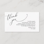 Moderne Minimalistische Schrift, Hochzeit Danke Begleitkarte (Vorderseite)