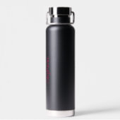 Moderne minimalistische Schrift Hochzeits-Brautpar Trinkflasche (Rückseite)