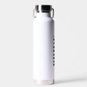 Moderne minimalistische Schrift Hochzeitsbraut Trinkflasche (Vorne)