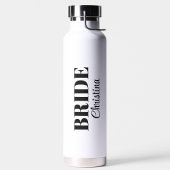 Moderne minimalistische Schrift Hochzeitsbraut Trinkflasche