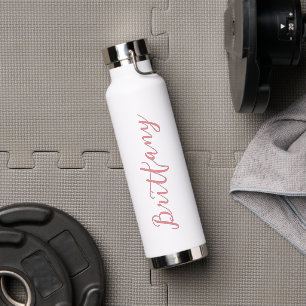 Moderne Minimalistische Schrift Personalisiert Trinkflasche