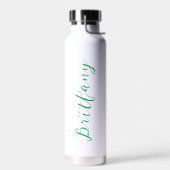 Moderne Minimalistische Schrift Personalisiert Trinkflasche (Links)