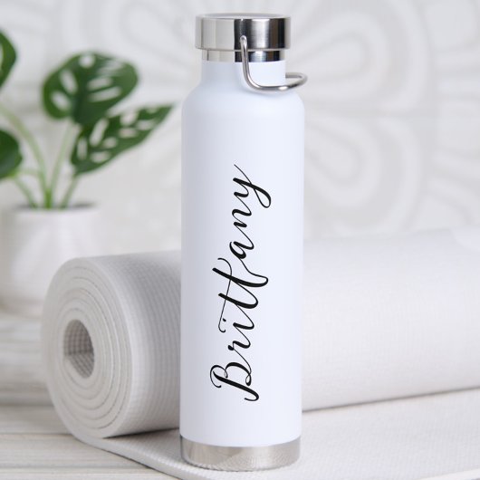 Moderne Minimalistische Schrift Personalisiert Trinkflasche
