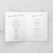 Moderne Minimalistische Schrift Schwarz-weiße Hoch Programm (Innenseite)