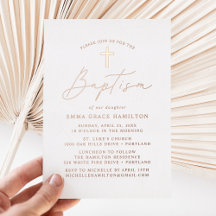 Moderne minimalistische Schrift-Taufe