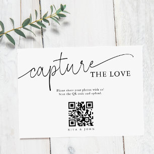 Moderne minimalistische Schriftart Capture The Lov Begleitkarte