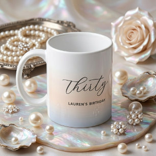 Moderne minimalistische Schriftperl-Milestone-Gebu Kaffeetasse