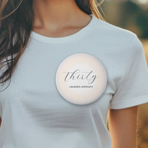 Moderne minimalistische Schriftzug-Perlen-Meilenst Button