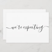 Moderne Minimalistische Schwangerschaftsankündigun Ankündigung (Vorne/Hinten)