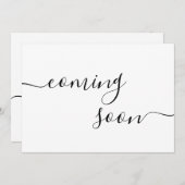 Moderne Minimalistische Schwangerschaftsankündigun Ankündigung (Vorne/Hinten)