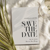 Moderne Minimalistische Schwarz-Elfenbeinchic-Hoch Save The Date