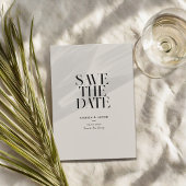 Moderne Minimalistische Schwarz-Elfenbeinchic-Hoch Save The Date