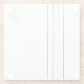Moderne Minimalistische Schwarz-Grau-Linien Glasuntersetzer (Rückseite)