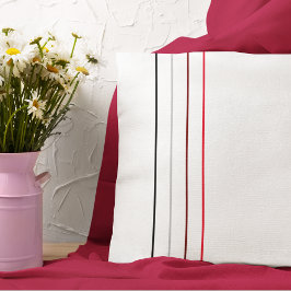 Moderne Minimalistische Schwarz-Grau-Linien Kissen