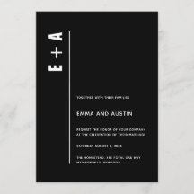 Moderne Minimalistische Schwarz kühne Initialen Ho