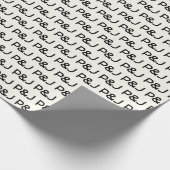 Moderne Minimalistische Schwarz-Monogramm-Hochzeit Geschenkpapier (Ecke)