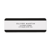 Moderne Minimalistische Schwarz- und Grauadressen- (Vorne)