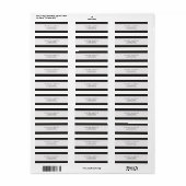 Moderne Minimalistische Schwarz- und Grauadressen- (Vorne)