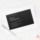 Moderne Minimalistische Schwarz-Verpackungs-Kerzen Rechteckiger Aufkleber (Umschlag)