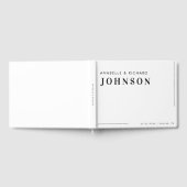 Moderne Minimalistische Schwarz-Weiß-Einfache Hoch Gästebuch (Voll)