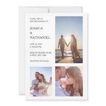 Moderne Minimalistische Schwarz-Weiß-Foto-Hochzeit